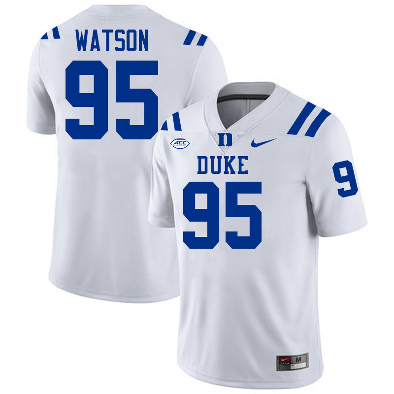 Preston Watson Duke Jersey,Duke Blue Devils #95 Preston Watson Jersey Youth College-White